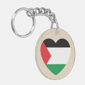 Porte-clés dessin graphique du pavillon de palestine mignon (Devant gauche)