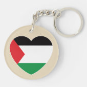 Porte-clés dessin graphique du pavillon de palestine mignon (Dos)