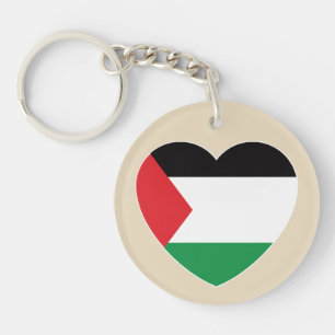 Porte-clés dessin graphique du pavillon de palestine mignon