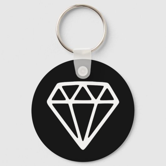 Porte-clés Dessin graphique en bijou diamant Simple Minimalis (Recto)