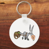 Porte-clés dessin humoristique sur âne (Recto)