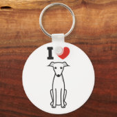 Porte-clés Dessin italien Greyhound Dog (Recto)