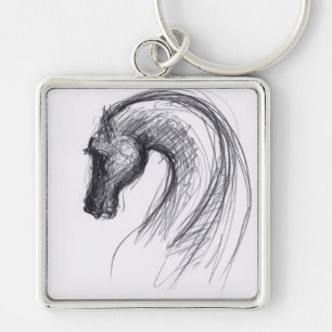 Porte-clés Dessin original 1 Cheval Année Zodiac Porte - clé