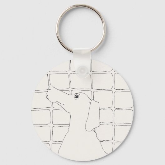 Porte-clés Dessin original Chien chinois année 2018 KeyC (Recto)