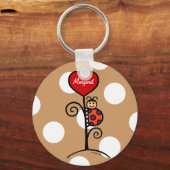 Porte-clés Dessin Personnalisé Cute LadyBug (Recto)