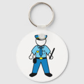 Porte-clés Dessin policier Agent amusant application de la lo (Recto)