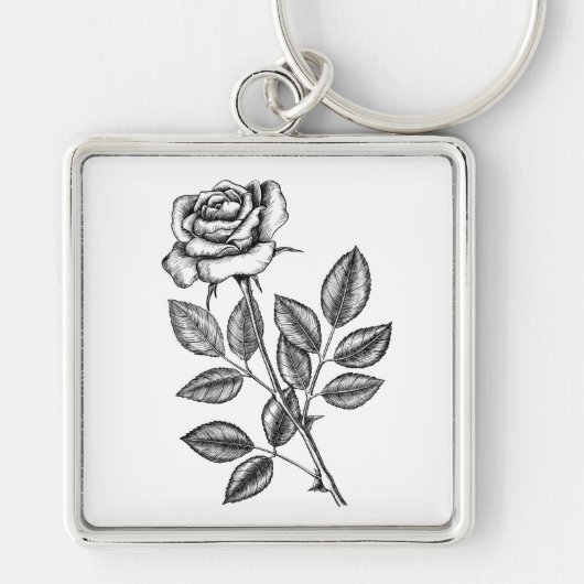 Porte-clés dessin rose 2 (Devant)