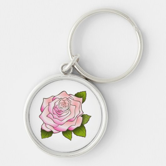 Porte-clés Dessin rose vintage (Devant)