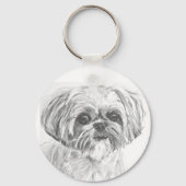 Porte-clés Dessin Shih Tzu (Recto)
