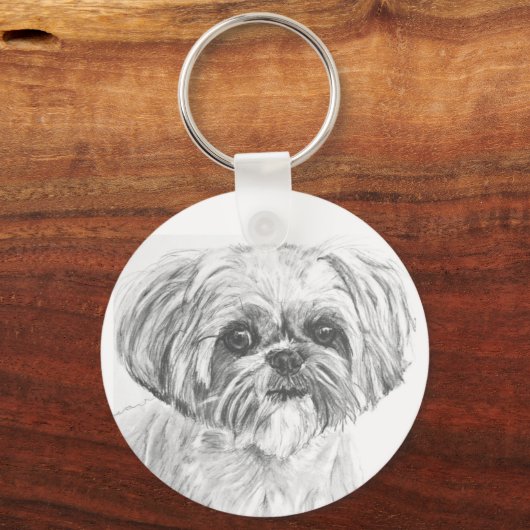 Porte-clés Dessin Shih Tzu (Recto)
