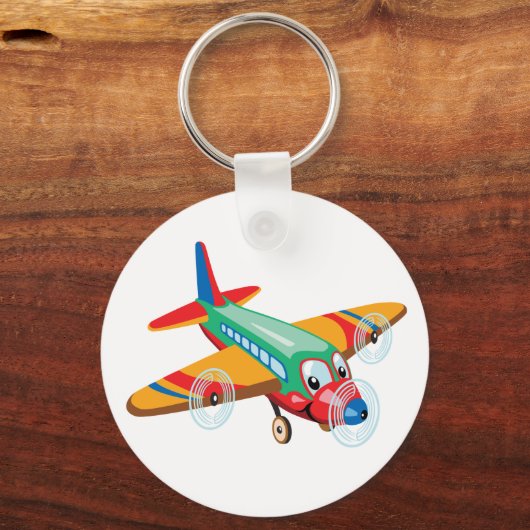 Porte-clés dessin sur avion (Recto)