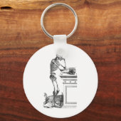 Porte-clés dessin vintage d'un squelette debout (Recto)