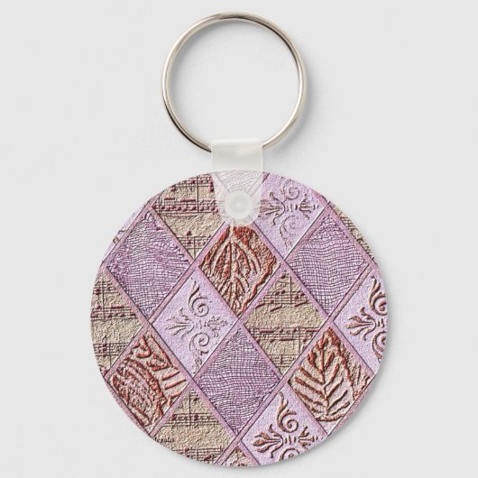 Porte-clés Dessins De Diamant En Rose (Recto)