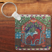 Porte-clés dessins de mariée à caractère ethnique (indien) (Recto)