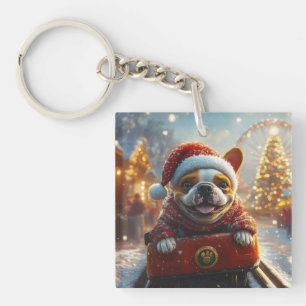 Porte-clés Dessous de verre à rouleaux pour chien Bull Terrie