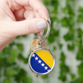 Porte-clés Dessous de verre du drapeau de BiH (main)
