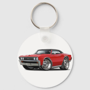 Porte-clés Dessus 1967 noir rouge de Chevelle