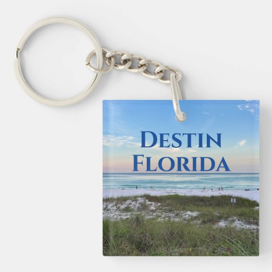 Porte-clés Destin Florida Custom Beach Vacances Souvenir (Devant)