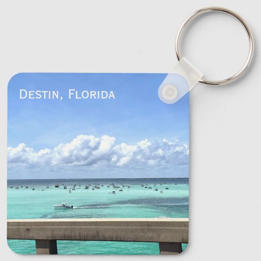 Porte-clés Destin Floride Crab Island Bridge Ocean Photo (Dos)