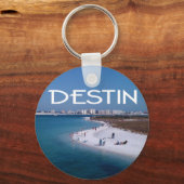 Porte-clés Destin Floride photo avec plage et skyline (Recto)