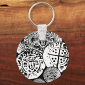 Porte-clés Détection de métal cadeau, pièce martelée (Recto)