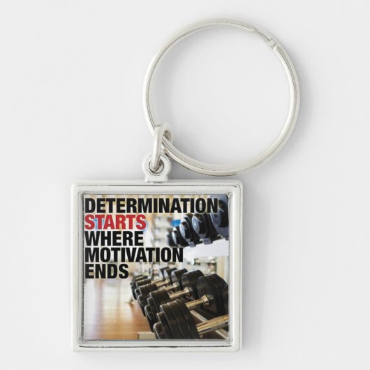 Porte-clés Détermination Commence Là Où La Motivation Se Term (Devant)