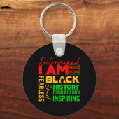 Porte-clés Determined I'm Proud Strong Black Pride Courageous (Recto)