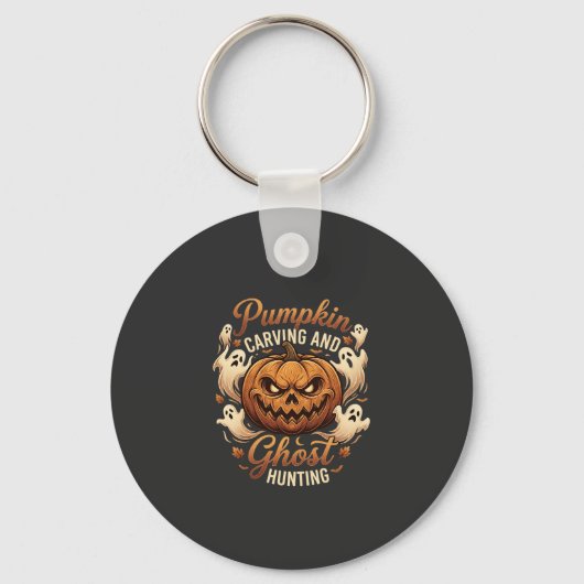 Porte-clés Détourage de citrouille chasse de fantômes Hallowe (Recto)