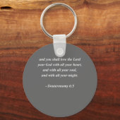 Porte-clés DEUTERONOMIE 6-5 Verse biblique (Recto)