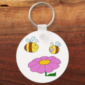 Porte-clés Deux Abeilles Et Un Porte - clé Fleur