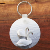 Porte-clés Deux bains nager sur le lac Tranquil (Verso)