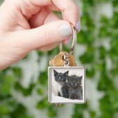 Porte-clés Deux chatons tigrés (main)