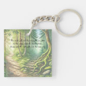 Porte-clés Deux chemins et devis (Dos)