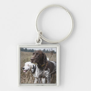 Porte-clés Deux chiens dans le domaine, Houston, le Texas,