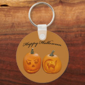 Porte-clés Deux citrouilles Joyeux Halloween (Recto)