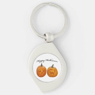Porte-clés Deux citrouilles Joyeux Halloween