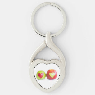Porte-clés Deux coeurs Un amour