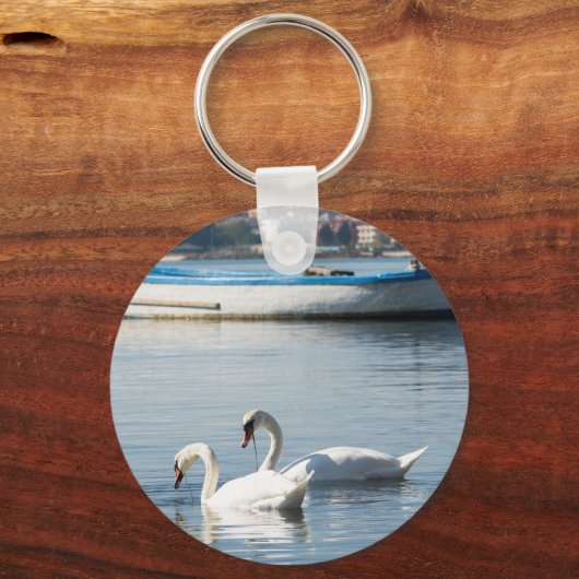 Porte-clés Deux cygnes (Recto)