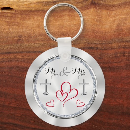 Porte-clés Deux Deviendront Un Mariage Chrétien Favorisant (Verso)