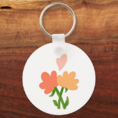Porte-clés Deux fleurs (Recto)