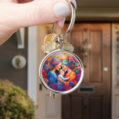 Porte-clés Deux mamans avec leur bébé