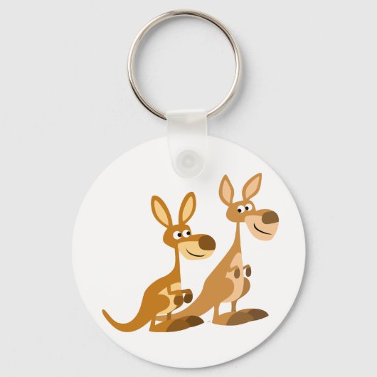Porte-clés Deux mignons caricatures Kangaroos Porte - clé (Recto)