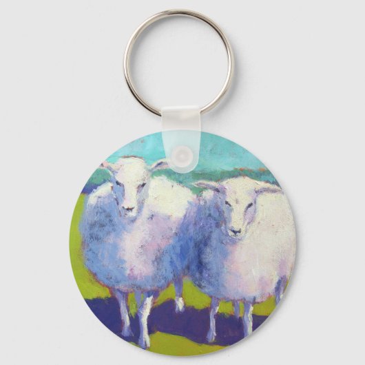 Porte-clés Deux Moutons En Champ (Recto)