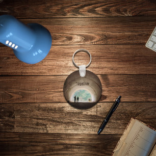 Porte-clés Deux personnes sur le porte - clé tunnel