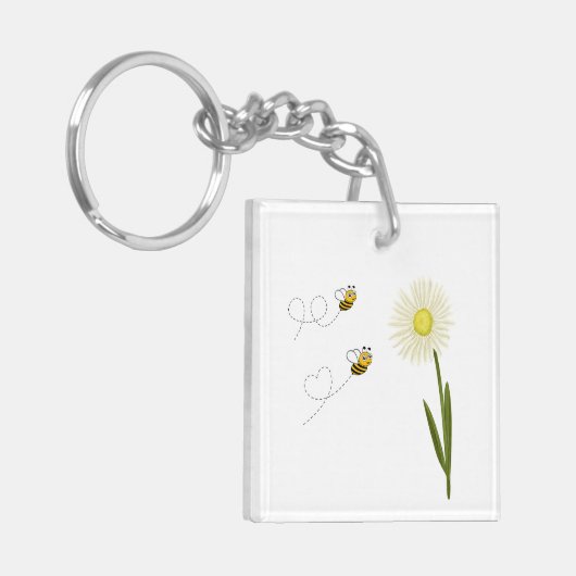 Porte-clés Deux petites abeilles mignonnes (Devant gauche)