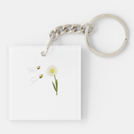 Porte-clés Deux petites abeilles mignonnes (Dos)