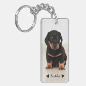 Porte-clés Deux photos personnalisées des Coeurs mignons mode (Devant gauche)