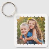 Porte-clés Deux photos personnalisées double face (Recto)