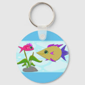 Porte-clés Deux poissons colorés (Verso)