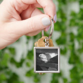 Porte-clés Deux veaux poussant leurs nez par l'espace dedans (main)